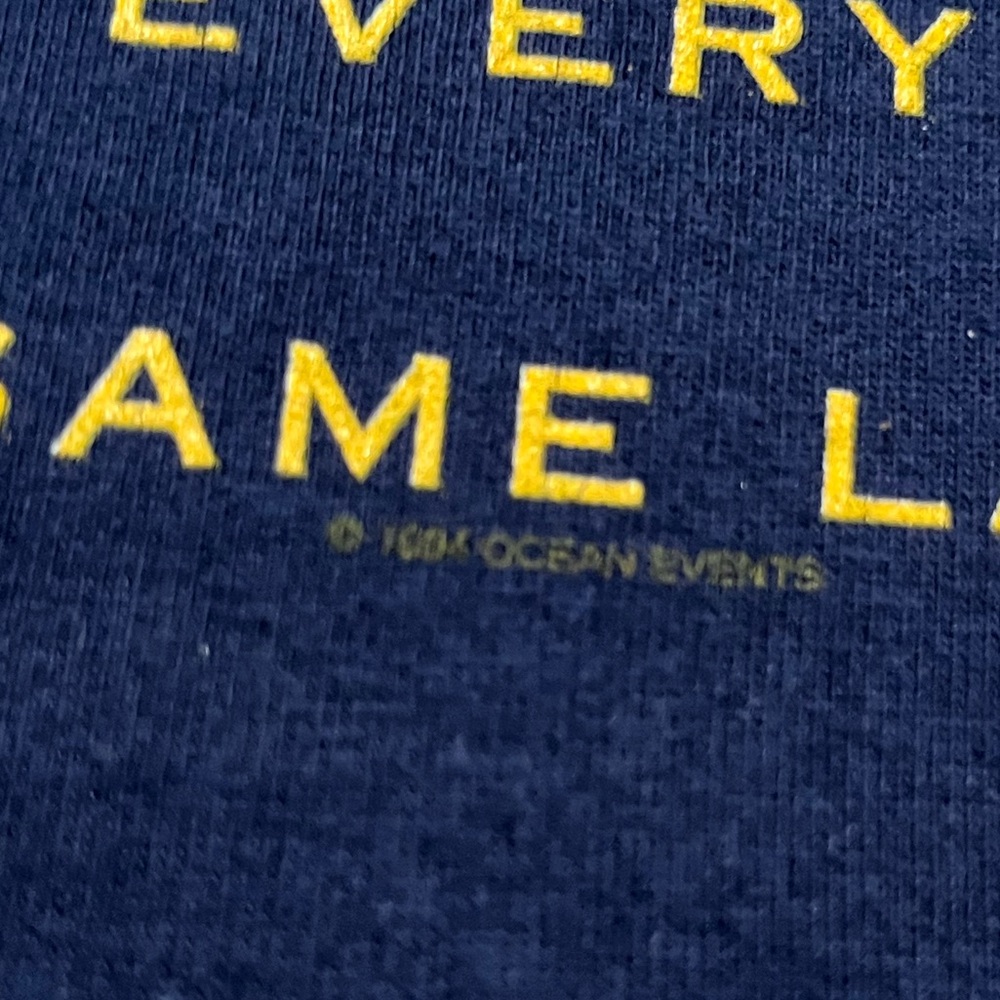 🎸 '94 Crosby, Stills, Nash Band Wooden Ships Lyrics Extreme Vintage Navy Lyric T - Picture 7 of 15